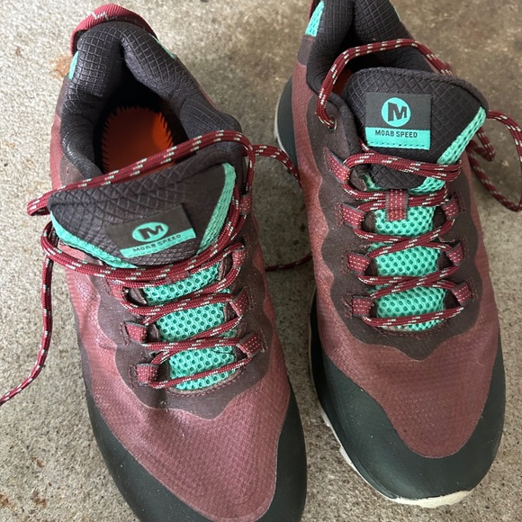 Merrill women’s hiking shoe w9 wide Wine teal - Picture 5 of 6